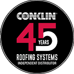 Conklin Roofing Systems 45-year logo – industry leader in commercial roof coatings and systems