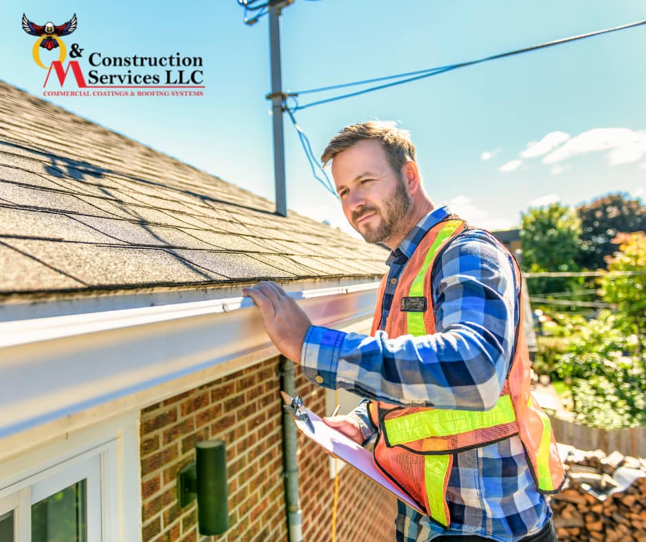 O&M Construction performing free roof inspection for multi-family property in Houston